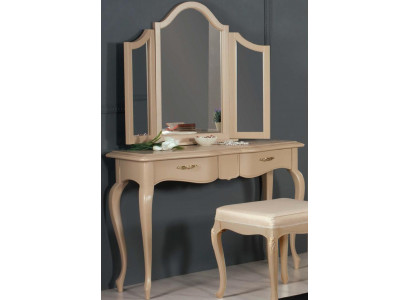 Schminktisch mat Spigel Schlofkummer Miwwelen Design Nuetsdësch Hocker 2tlg. Nei