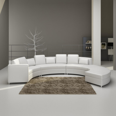 Ledersofa Canapé Wunnlandschaft Eckssofa Eck Garnitur Design Modern Sofa A1102
