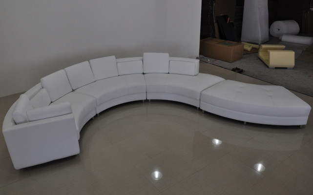 Ledersofa Canapé Wunnlandschaft Eckssofa Eck Garnitur Design Modern Sofa A1102