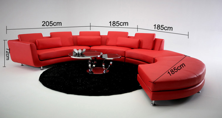 Ledersofa Canapé Wunnlandschaft Eckssofa Eck Garnitur Design Modern Sofa A1102