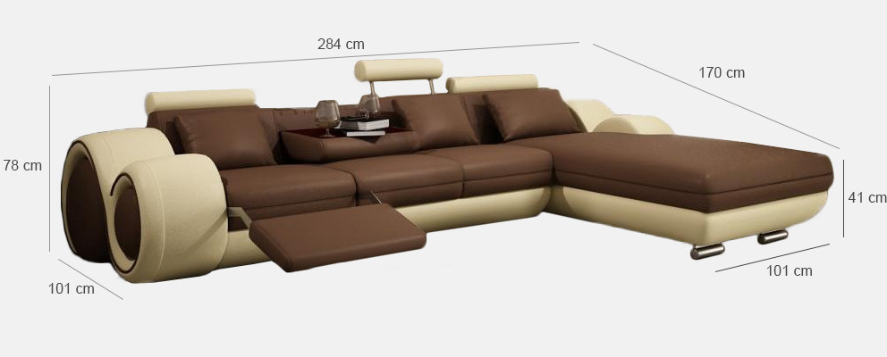 Patentéiert Design Ecksofa Sofa Couch Polster Lieder Eck BERLINo Wunnlandschaft