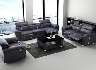 Canapé-Set Couch Polster Sofa 3+3 Komplett Set Design Lieder 2tlg. Garnituren