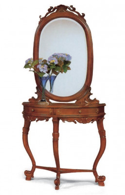 Italienesch Miwwelen 2-Stéck Set Miwwelstil StileElisa Konsolendësch Spigel Holz Nei