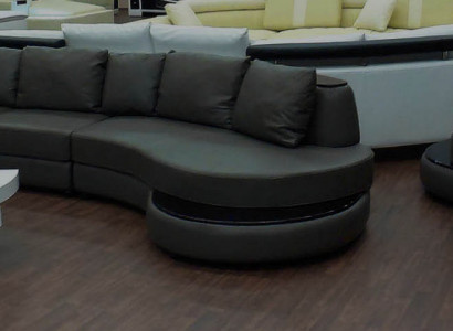 Wunnlandschaft Canapé Polstersofa Ecksofa Insel Sofa Ledersofa Eckgarnitur Nei PRII-S