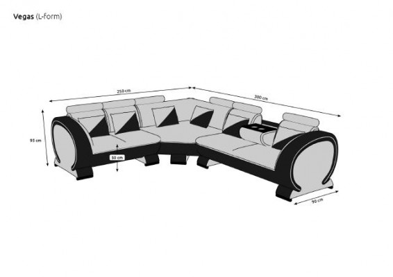 Designer Ecksofa Wunnderlag Sofa + USB Polster Garnitur Lounge Sofas Canapéen