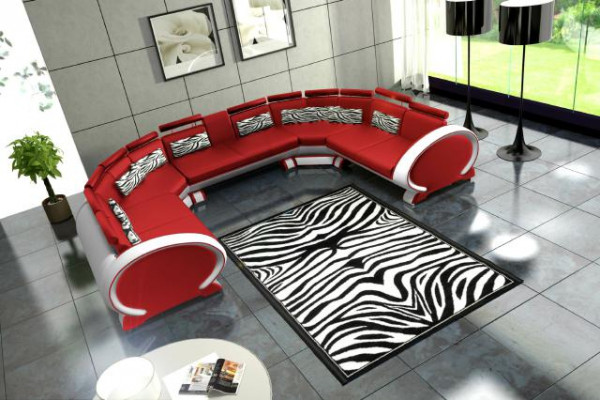 Canapé Landschaft Modern Sofa Ecksofa Sëtzeck Lieder Canapé Polster USB