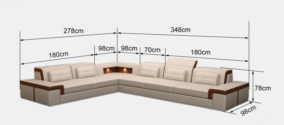 Ledersofa Couch Wunnlandschaft Eckssofa Eck Garnitur Design Modern Sofa B2021