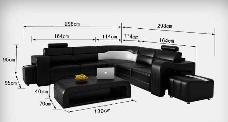 Lieder-Couch Wunnlandschaft Eckcanapé Eck-Garnitur Design Moderne Canapé F3008B