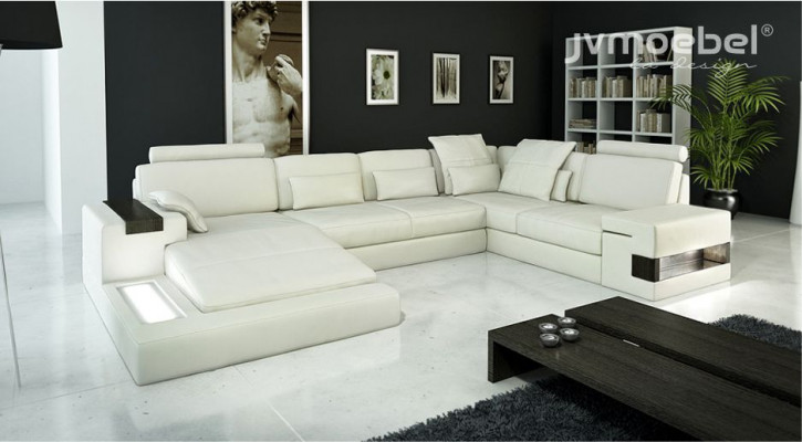 Ecksofa Wunnlandschaft U-Form Sofa Eckcouch Couch Design Polster Nei