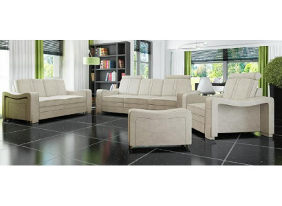 Sofagarnitur Textil Polster Sofa mat USB Garnitur Stoffsofa 3+2+1 Wunnlandschaft