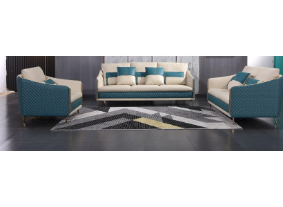 Designer Sofagarnitur Sofa Canapé Polster Garnituren Canapeen Exklusiv Ledercouch