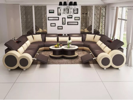 Eckcouch U-Form Modern Liederstullen Couchë Polstersofas Designersofa Garnitur