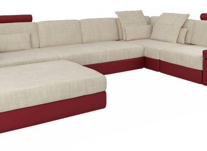 Wunnlandschaft U-Form Ecksofa Polstersofa Eck Leder Sofa Couchen Miwwelen Nei