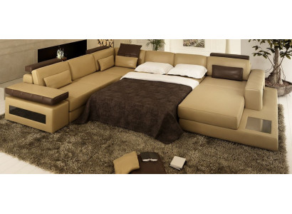 U-Form Couch Design Polster Textil Eck Modern Sofas Wunnlandschaft Ecksofa Stoff