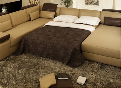 U-Form Couch Design Polster Textil Eck Modern Sofas Wunnlandschaft Ecksofa Stoff