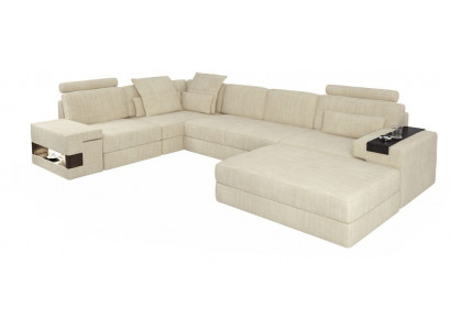 Textilsofa L-Form Sofa Miwwelen Wunnzëmmer Eck Design Modern Mëll Stil 2tlg.Set