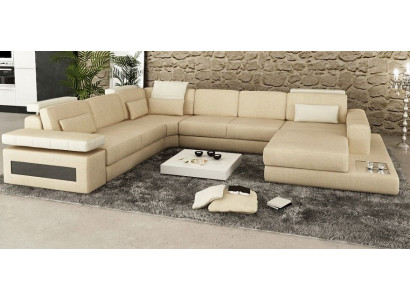 Designer Canapé U Form Ecksofa Polster Canapé Lieder Wunnlandschaft Nei
