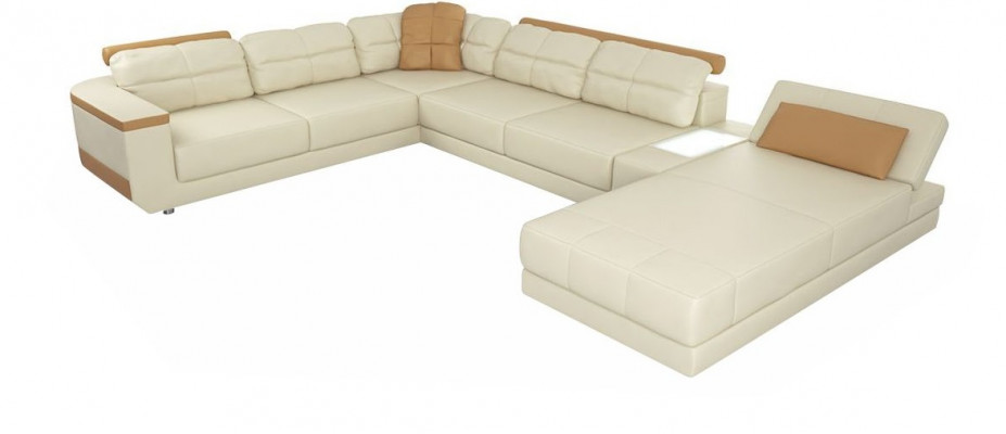 Designer Lieder Stoff Sëtz Modern Ecksofa U-Form Wunnzëmmer Design Couch Polster.