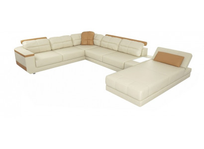 Designer Lieder Stoff Sëtz Modern Ecksofa U-Form Wunnzëmmer Design Couch Polster.