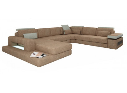 U-Form Polster Canapéen Textil Design Canapé Eckssofa Wunnlandschaft Sofa Nei