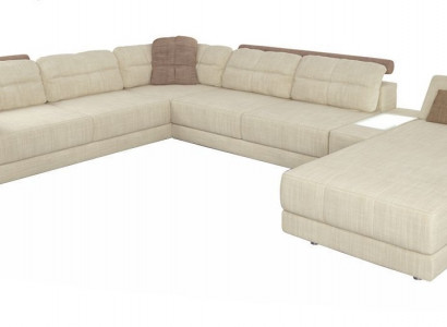 Design Ecksofa an U-Form Modern Sofa Wunnlandschaft Polstersofa Schlofffunktion Miwwel Nei