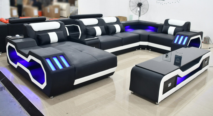 Wunnlandschaft Design Modern Ecksofa U-Form Sofa Wunnlandschaft Neit Polstersofa