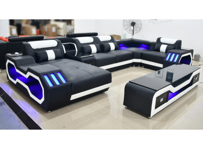 Wunnlandschaft Design Modern Ecksofa U-Form Sofa Wunnlandschaft Neit Polstersofa