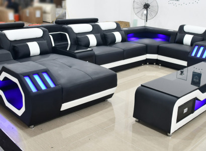 Wunnlandschaft Design Modern Ecksofa U-Form Sofa Wunnlandschaft Neit Polstersofa