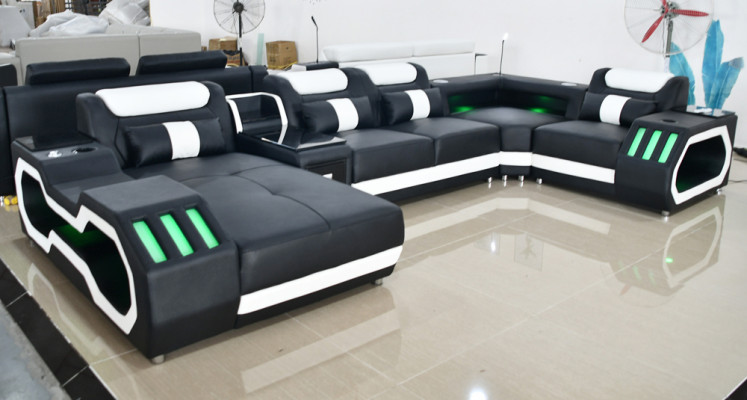 Wunnlandschaft Design Modern Ecksofa U-Form Sofa Wunnlandschaft Neit Polstersofa