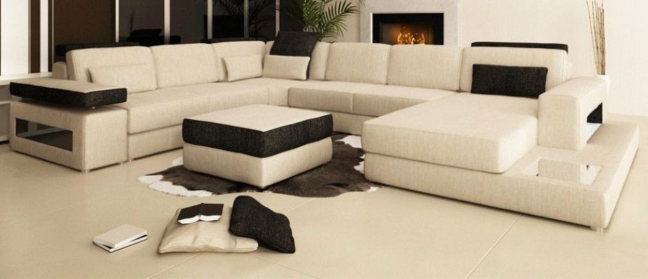 XXL Wunnlandschaft Sofa Canapé Polster Sofa Eck Designer U-Form Ecksofa Nei