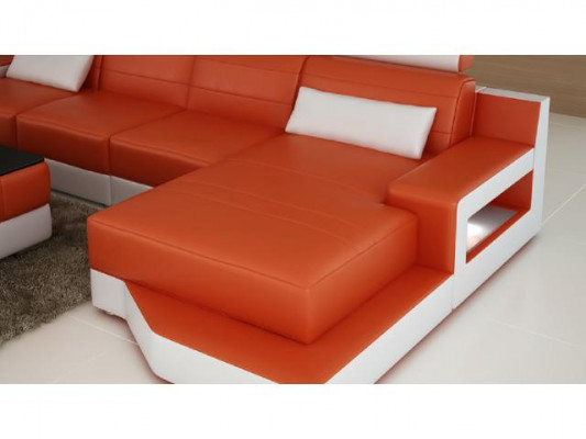 Canapé-Ecktextil Stoff Lieder Polster Canapéen Sofa Canapé Garnitur Wunnlandschaft ULM