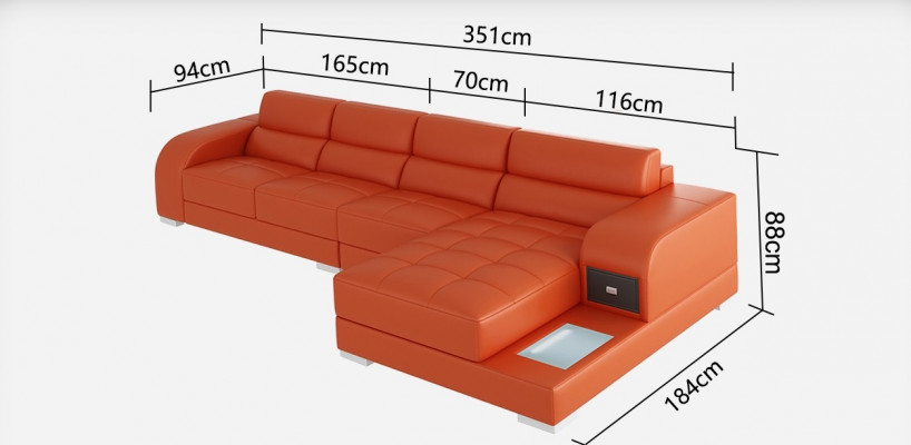 Ledercouch Sofa Canapé Wunnlandschaft Eck Modern Eckcouch Design Garnitur