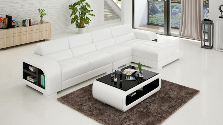 Ledercouch Sofa Canapé Wunnlandschaft Eck Modern Eckcouch Design Garnitur
