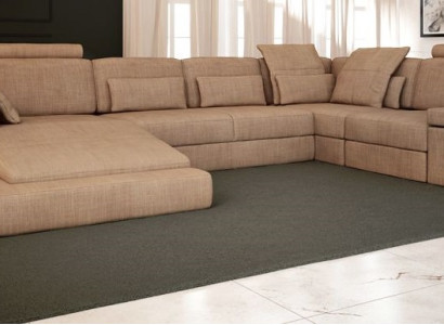 U-Form Polster Couchen Textil Design beliicht Wuohnlandschaft Ecksofa Sofa Couch