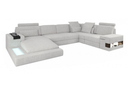 Ecksofa Wunnlandschaft Canapé Couch U Form Polster Canapéë Stoff Design Miwwelen Nei