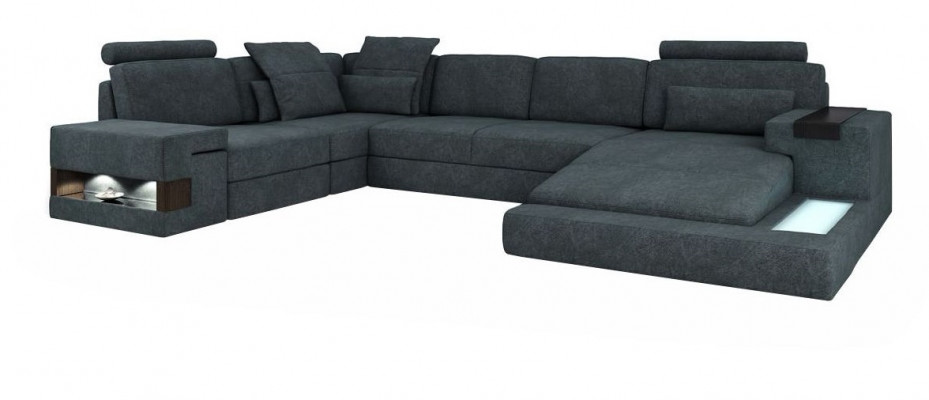 Ronnen Eck Sofa Këssen XXL Grouss U-Form Canapéen Wunnlandschaft U Form Sofae Neit