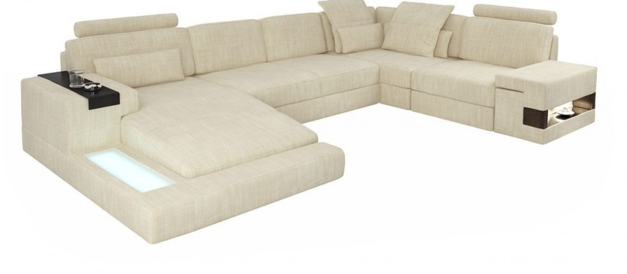 Ecksofa Eck Polster Wunnlandschaft Canapé Sofa Ecken U Form Neiméi Miwwel