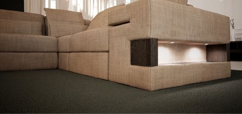 Eckcouch a Form vum U Couch Polstersofa Couch Sofazen Couchen Eckcouch Design Miwwelen Nei