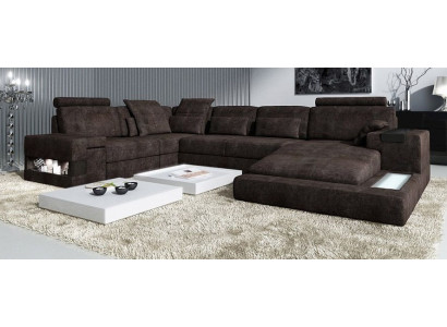 Textilsofa Ecksofa U-Form Modern Sofa Liedersefa Ecksofa Gepolstert Wunnen Landschaft