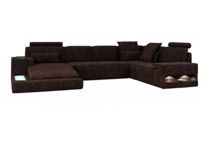 Eckcanapé U-Form Modernt Canapé Liederencanapé Eckcanapé Polster Stoff Textil Design Canapé