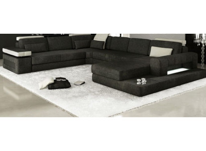 Wunnlandschaften Ecksofa Couch StoffLieder Polster Eck Sofa U-Form Nei