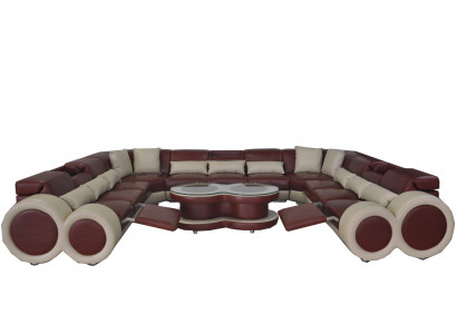 Wunnlandschaft Canapé Couch Polster Sëtz Eck Garnitur Designer Canapé Sofas + USB