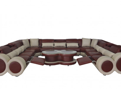 Wunnlandschaft Canapé Couch Polster Sëtz Eck Garnitur Designer Canapé Sofas + USB
