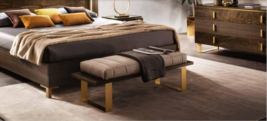 Féisschemel Designer Bäizäit Hocker Bänk Italienesch Schlofkummer Miwwelen 140cm