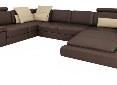 Design Ecksofa U-Form Schlofffunktioun Canapé Lieder Sofas Schloffcanapé Stoff Nei