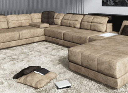 Wunnlandschaft Canapé Polster Ecksofa Liederbeni Designer Sofa U-Form Couchen Nei