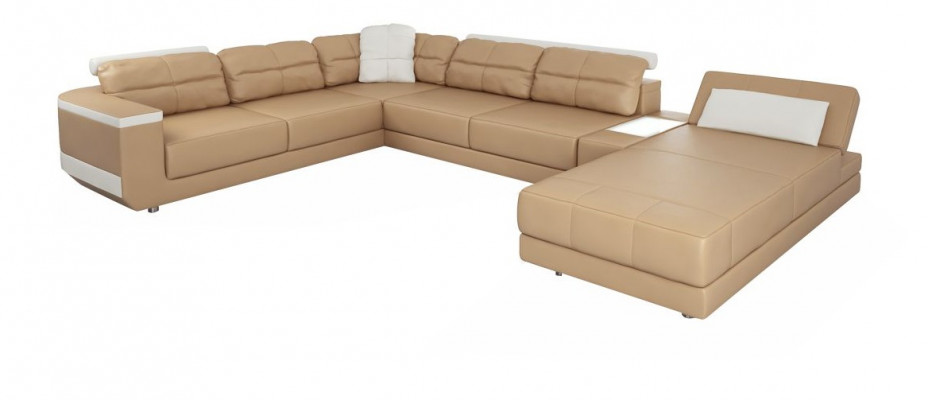 Design Canapé Ecksofa Wunnlandschaft Sofa U-Form Polster Canapéen Textil Canapéen