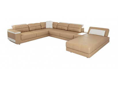 Design Canapé Ecksofa Wunnlandschaft Sofa U-Form Polster Canapéen Textil Canapéen