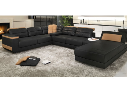 Modern Sofas Wunnlandschaft Ecksofa Stoff U-Form Couch Design Polster Textil Eck