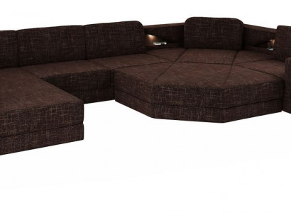 Design Ecksofa U-Form Bettfunktioun Couch Textil Sofas Schlofssofa Lieder Stoff Nei